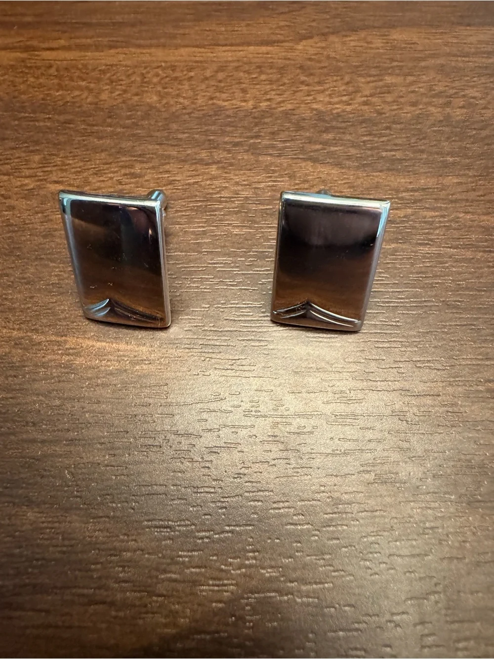 ⭐️3/$20 bundle⭐️Vintage Silver Rectangular Men's Cufflinks - Sleek Design